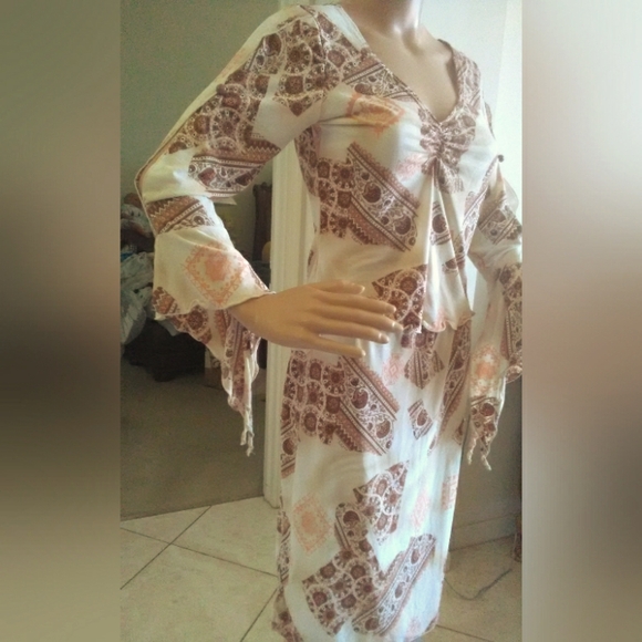 VINTAGE FLORAL FEMININE SKIRT SET BY STUDIO F SZ. LG?(RUNS SMALLER) FANTASTIC ! - Picture 9 of 9